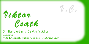 viktor csath business card